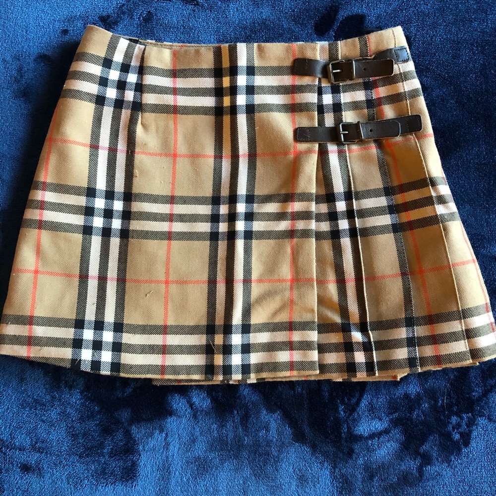 Burberry girls pleated nova skirt